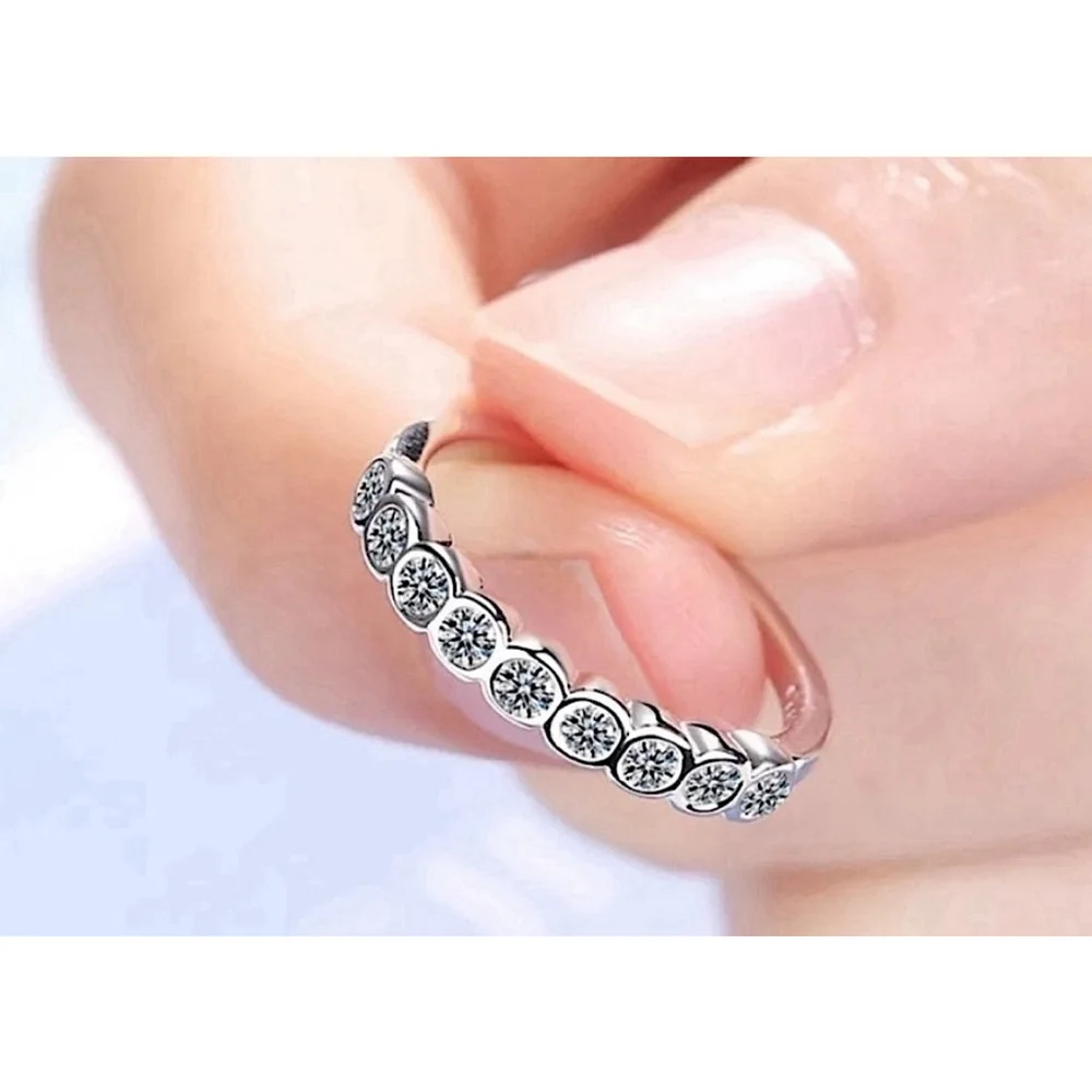 NEW Girls Kids‎ White Gold Plated S925 Adjustable Band Ring